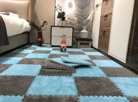 Plush Puzzle Foam Floor Mat