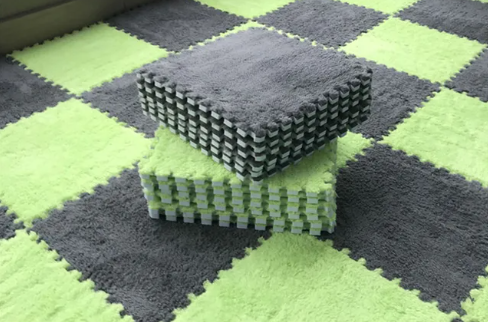 Plush Puzzle Foam Floor Mat