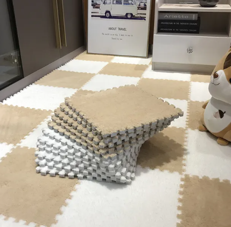 Plush Puzzle Foam Floor Mat