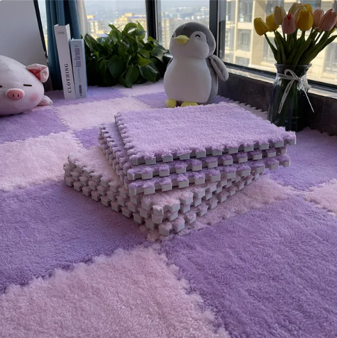 Plush Puzzle Foam Floor Mat