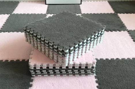 Plush Puzzle Foam Floor Mat