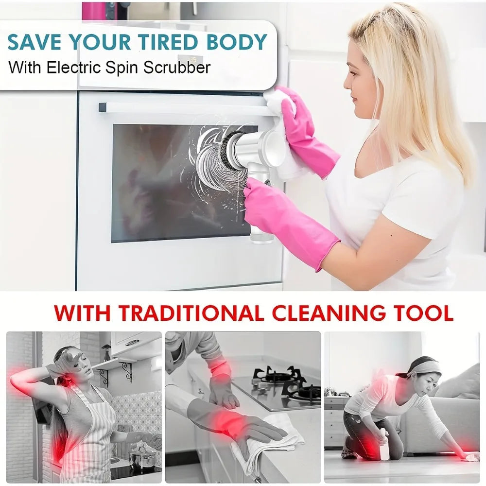 Electric Cleaning Brush 5-in-1