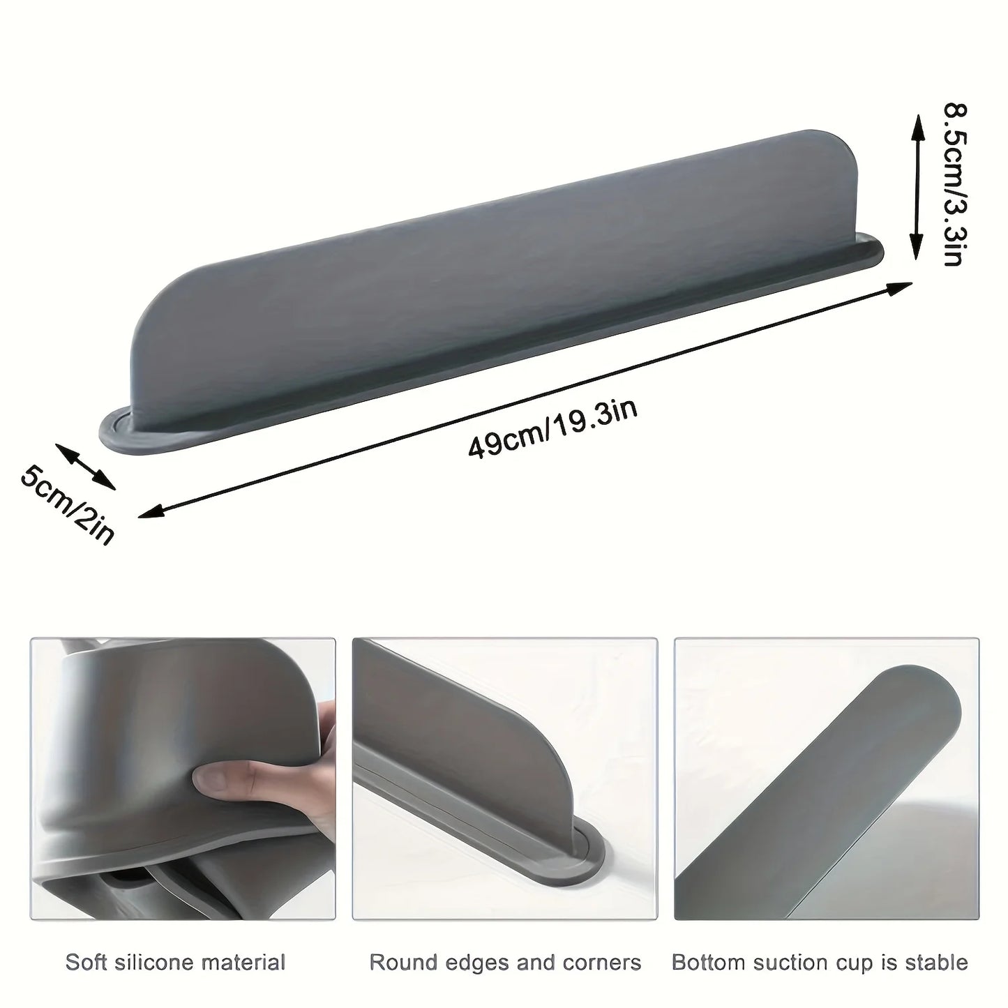 Silicone sink splash guard