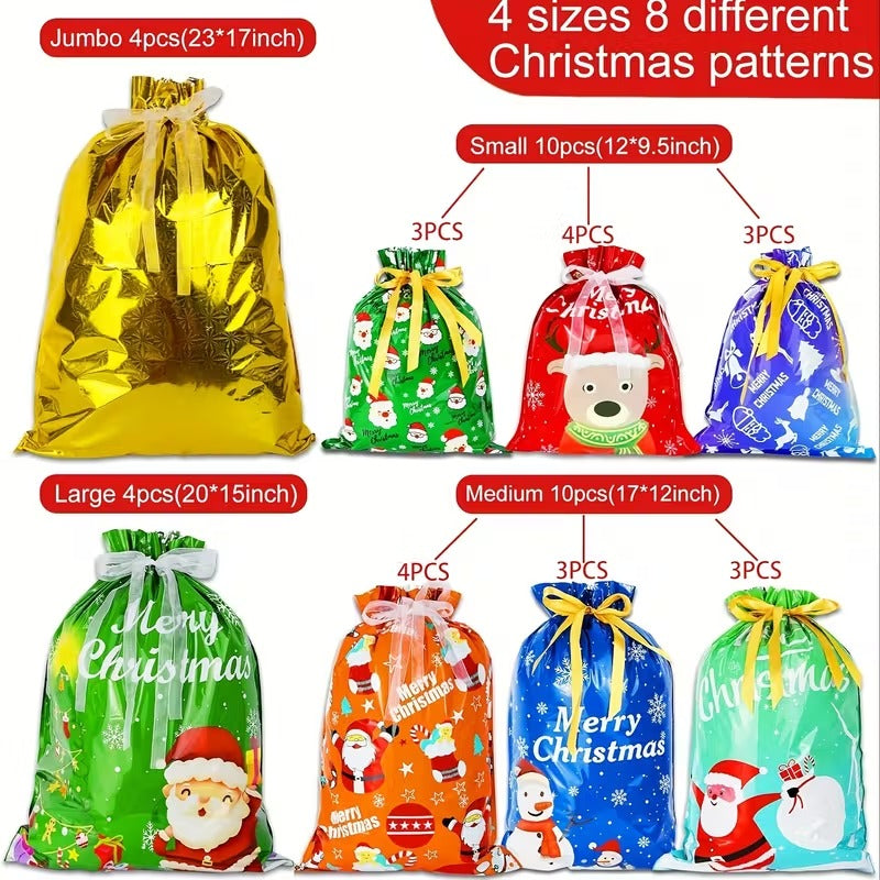 Christmas Foil Gift Bags (28pcs)