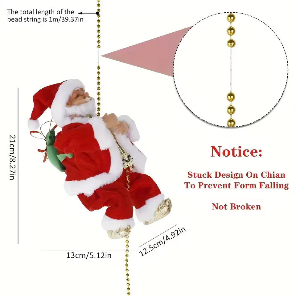 Rope Climbing Santa Claus