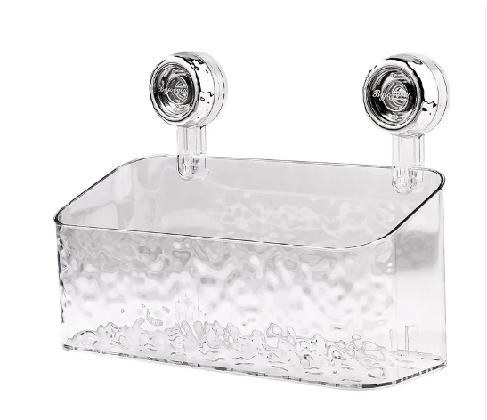Bathroom suction cup storage