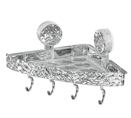 Bathroom suction cup storage