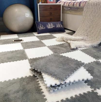Plush Puzzle Foam Floor Mat