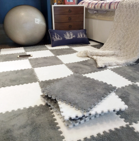Plush Puzzle Foam Floor Mat