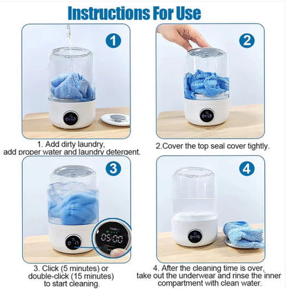 Portable Rechargeable Mini Washing Machine for Underwear