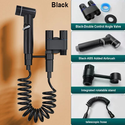 1-In-2-Out Dual Control Valve Handheld Bidet Sprayer Toilet
