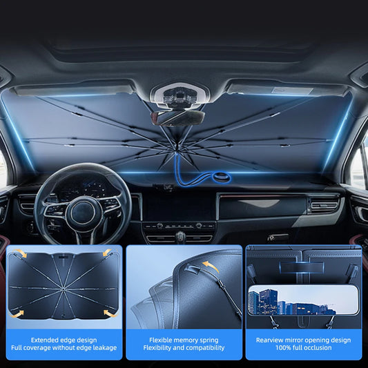Car windshield umbrella style