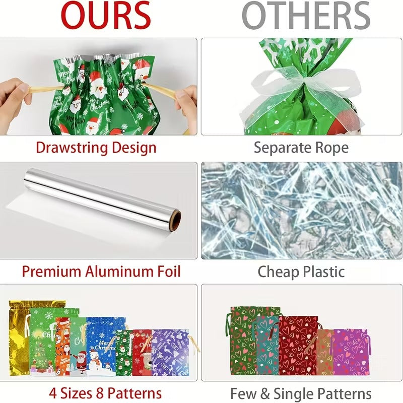 Christmas Foil Gift Bags (28pcs)