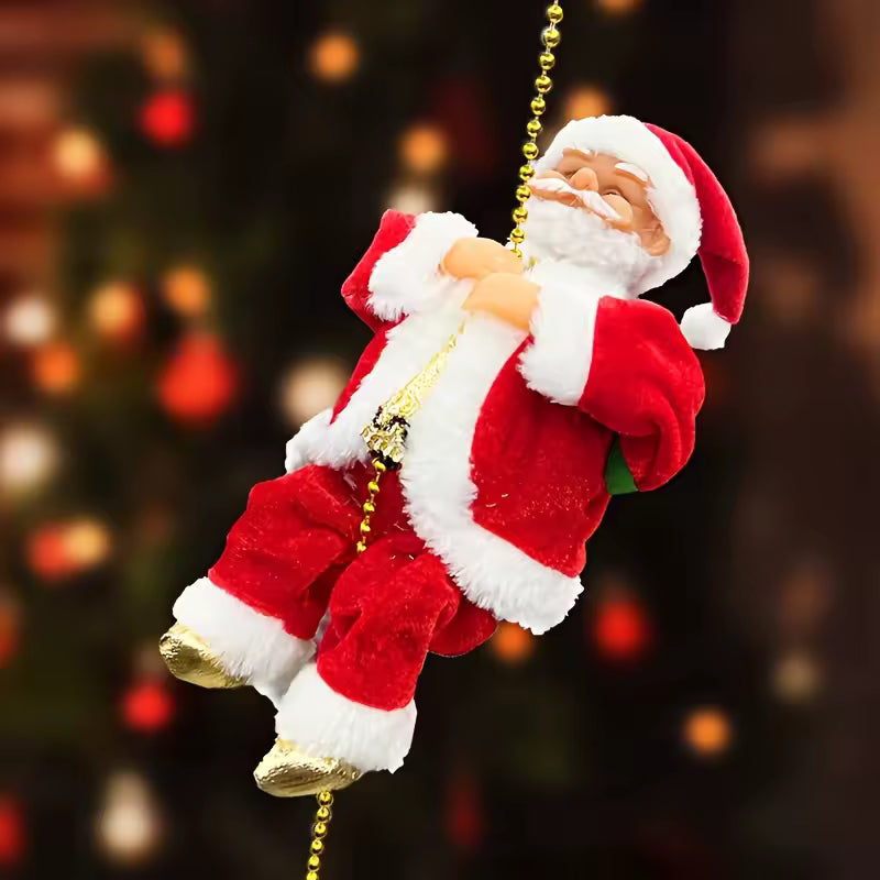 Rope Climbing Santa Claus