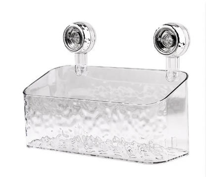 Bathroom suction cup storage