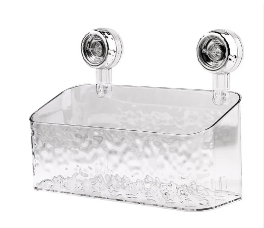 Bathroom suction cup storage